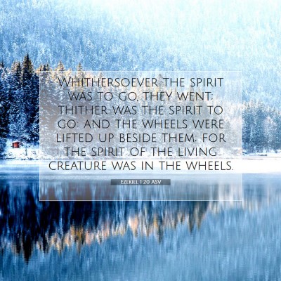 Picture 07 - Ezekiel 1:20 ASV - Whithersoever the spirit was to go, they went; - Bible Verse Picture