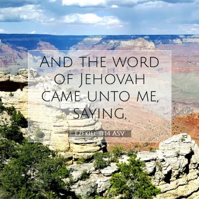 Picture 07 - Ezekiel 11:14 ASV - And the word of Jehovah came unto me, - Bible Verse Picture