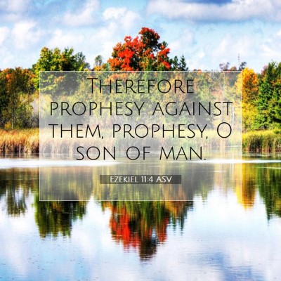 Picture 07 - Ezekiel 11:4 ASV - Therefore prophesy against them, prophesy, O son - Bible Verse Picture