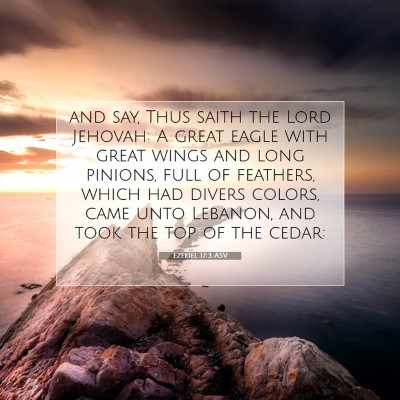 Picture 07 - Ezekiel 17:3 ASV - and say, Thus saith the Lord Jehovah: A great - Bible Verse Picture