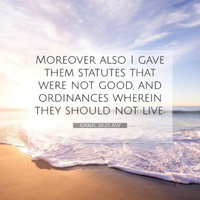 Picture 07 - Ezekiel 20:25 ASV - Moreover also I gave them statutes that were not - Bible Verse Picture