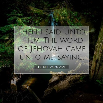 Picture 07 - Ezekiel 24:20 ASV - Then I said unto them, The word of Jehovah came - Bible Verse Picture