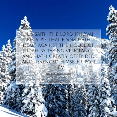Picture 07 - Ezekiel 25:12 ASV - Thus saith the Lord Jehovah: Because that Edom - Bible Verse Picture