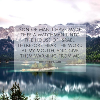Picture 07 - Ezekiel 3:17 ASV - Son of man, I have made thee a watchman unto the - Bible Verse Picture