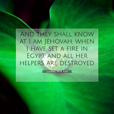 Picture 07 - Ezekiel 30:8 ASV - And they shall know at I am Jehovah, when I have - Bible Verse Picture