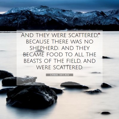 Picture 07 - Ezekiel 34:5 ASV - And they were scattered, because there was no - Bible Verse Picture