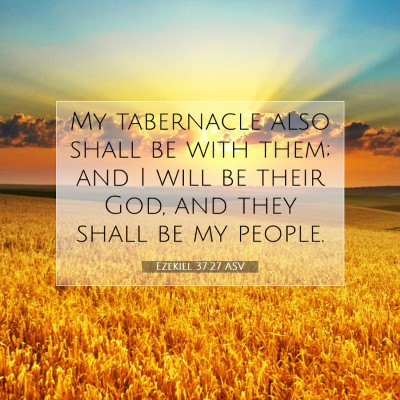 Picture 07 - Ezekiel 37:27 ASV - My tabernacle also shall be with them; and I will - Bible Verse Picture