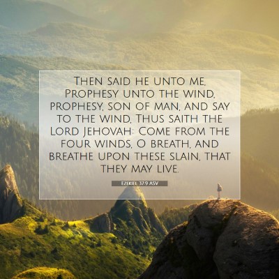 Picture 07 - Ezekiel 37:9 ASV - Then said he unto me, Prophesy unto the wind, - Bible Verse Picture