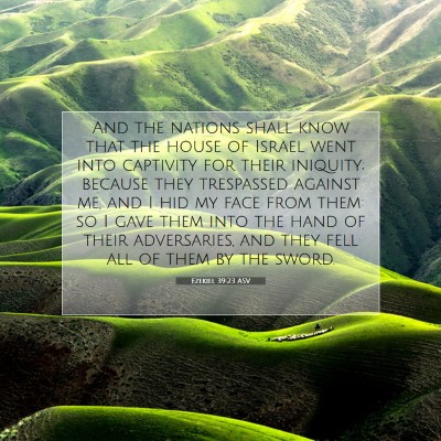 Picture 07 - Ezekiel 39:23 ASV - And the nations shall know that the house of - Bible Verse Picture
