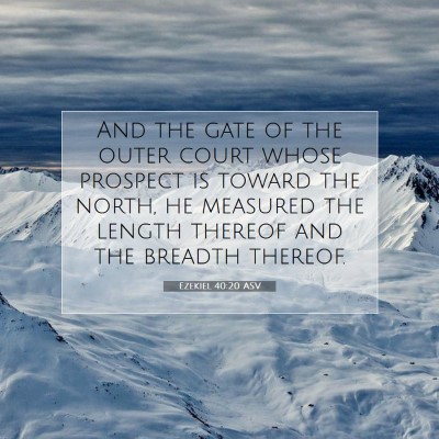 Picture 07 - Ezekiel 40:20 ASV - And the gate of the outer court whose prospect is - Bible Verse Picture