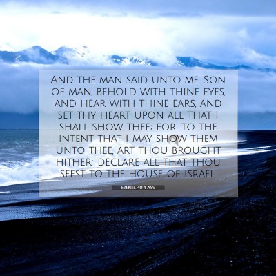 Picture 07 - Ezekiel 40:4 ASV - And the man said unto me, Son of man, behold with - Bible Verse Picture