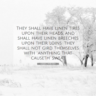 Picture 07 - Ezekiel 44:18 ASV - They shall have linen tires upon their heads, and - Bible Verse Picture