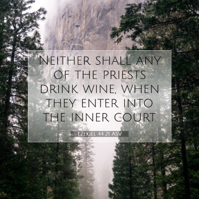 Picture 07 - Ezekiel 44:21 ASV - Neither shall any of the priests drink wine, when - Bible Verse Picture