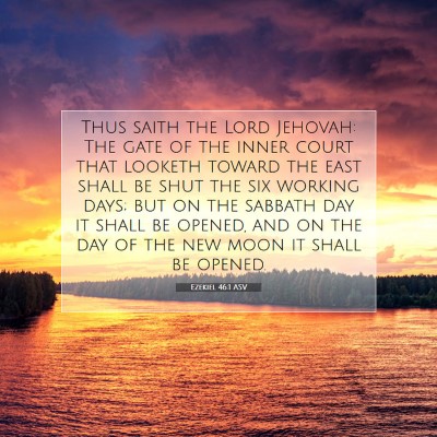 Picture 07 - Ezekiel 46:1 ASV - Thus saith the Lord Jehovah: The gate of the - Bible Verse Picture