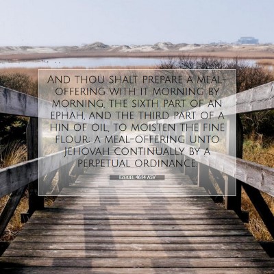Picture 07 - Ezekiel 46:14 ASV - And thou shalt prepare a meal-offering with it - Bible Verse Picture