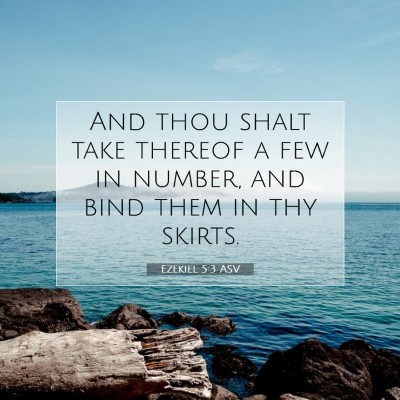 Picture 07 - Ezekiel 5:3 ASV - And thou shalt take thereof a few in number, and - Bible Verse Picture