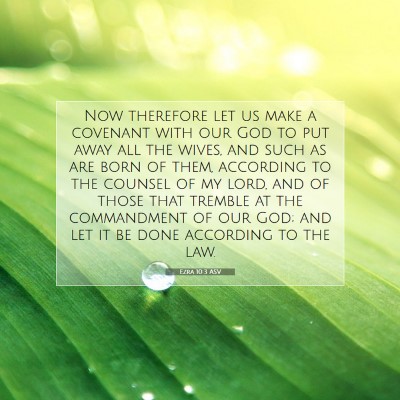 Picture 07 - Ezra 10:3 ASV - Now therefore let us make a covenant with our God - Bible Verse Picture