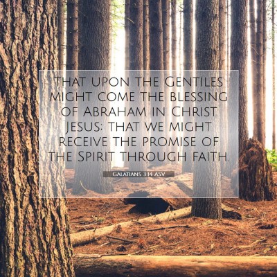 Picture 07 - Galatians 3:14 ASV - that upon the Gentiles might come the blessing of - Bible Verse Picture