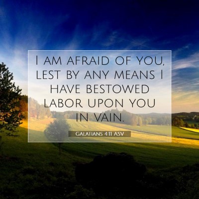 Picture 07 - Galatians 4:11 ASV - I am afraid of you, lest by any means I have - Bible Verse Picture