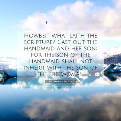 Picture 07 - Galatians 4:30 ASV - Howbeit what saith the scripture? Cast out the - Bible Verse Picture