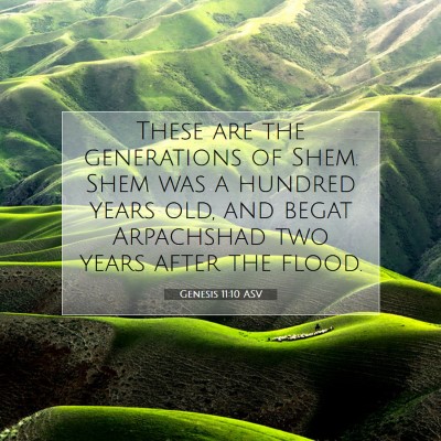 Picture 07 - Genesis 11:10 ASV - These are the generations of Shem. Shem was a - Bible Verse Picture