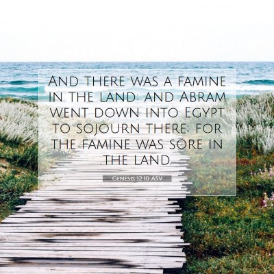Picture 07 - Genesis 12:10 ASV - And there was a famine in the land: and Abram - Bible Verse Picture