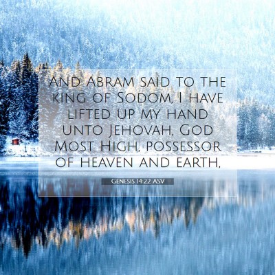 Picture 07 - Genesis 14:22 ASV - And Abram said to the king of Sodom, I have - Bible Verse Picture
