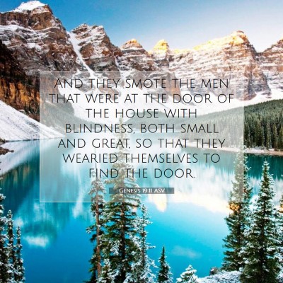 Picture 07 - Genesis 19:11 ASV - And they smote the men that were at the door of - Bible Verse Picture