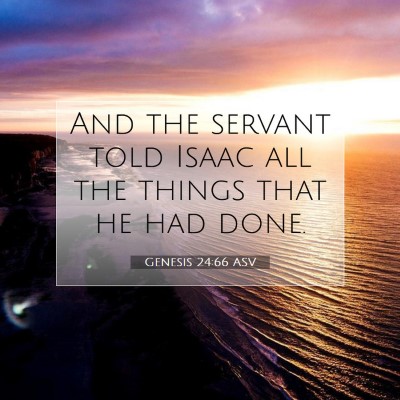Picture 07 - Genesis 24:66 ASV - And the servant told Isaac all the things that he - Bible Verse Picture