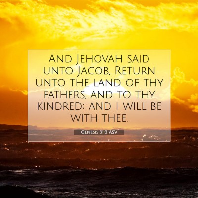 Picture 07 - Genesis 31:3 ASV - And Jehovah said unto Jacob, Return unto the land - Bible Verse Picture