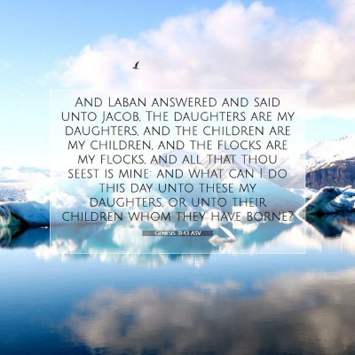 Picture 07 - Genesis 31:43 ASV - And Laban answered and said unto Jacob, The - Bible Verse Picture