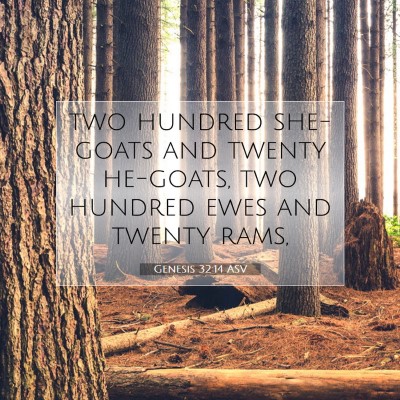 Picture 07 - Genesis 32:14 ASV - two hundred she-goats and twenty he-goats, two - Bible Verse Picture