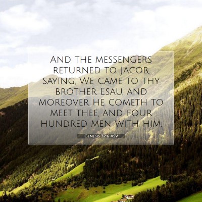 Picture 07 - Genesis 32:6 ASV - And the messengers returned to Jacob, saying, We - Bible Verse Picture