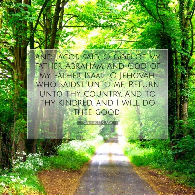 Picture 07 - Genesis 32:9 ASV - And Jacob said, O God of my father Abraham, and - Bible Verse Picture