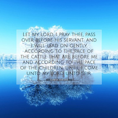 Picture 07 - Genesis 33:14 ASV - Let my lord, I pray thee, pass over before his - Bible Verse Picture
