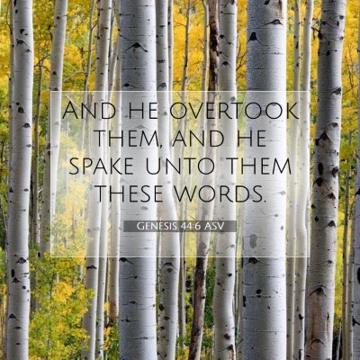 Picture 07 - Genesis 44:6 ASV - And he overtook them, and he spake unto them - Bible Verse Picture