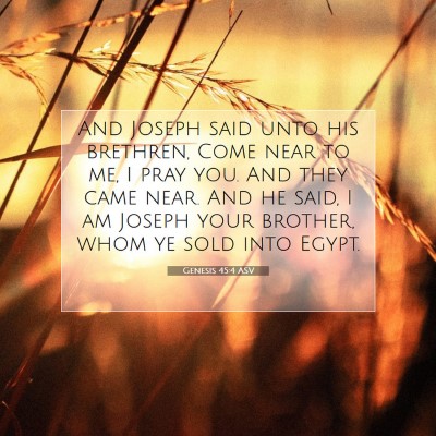 Picture 07 - Genesis 45:4 ASV - And Joseph said unto his brethren, Come near to - Bible Verse Picture