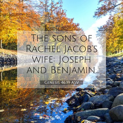 Picture 07 - Genesis 46:19 ASV - The sons of Rachel Jacob's wife: Joseph and - Bible Verse Picture