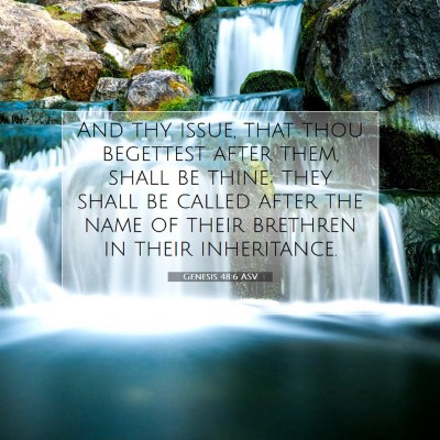 Picture 07 - Genesis 48:6 ASV - And thy issue, that thou begettest after them, - Bible Verse Picture