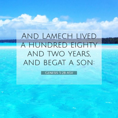 Picture 07 - Genesis 5:28 ASV - And Lamech lived a hundred eighty and two years, - Bible Verse Picture
