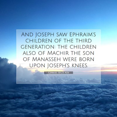 Picture 07 - Genesis 50:23 ASV - And Joseph saw Ephraim's children of the third - Bible Verse Picture