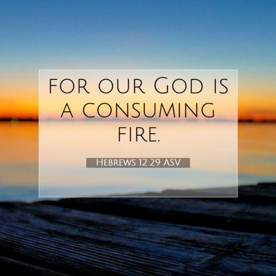 Picture 07 - Hebrews 12:29 ASV - for our God is a consuming - Bible Verse Picture