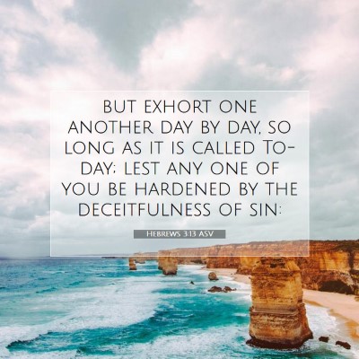 Picture 07 - Hebrews 3:13 ASV - but exhort one another day by day, so long as it - Bible Verse Picture