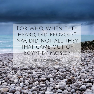 Picture 07 - Hebrews 3:16 ASV - For who, when they heard, did provoke? nay, did - Bible Verse Picture
