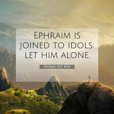 Picture 07 - Hosea 4:17 ASV - Ephraim is joined to idols; let him - Bible Verse Picture