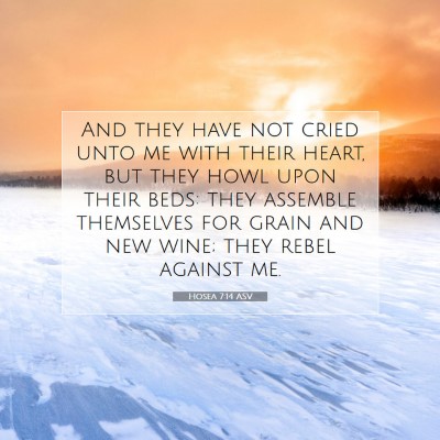 Picture 07 - Hosea 7:14 ASV - And they have not cried unto me with their heart, - Bible Verse Picture