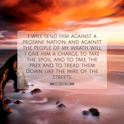 Picture 07 - Isaiah 10:6 ASV - I will send him against a profane nation, and - Bible Verse Picture