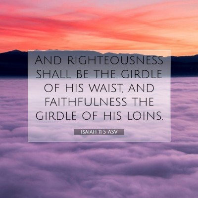 Picture 07 - Isaiah 11:5 ASV - And righteousness shall be the girdle of his - Bible Verse Picture