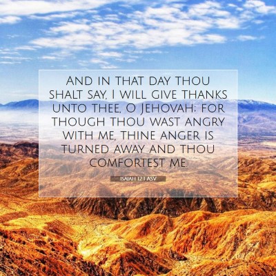 Picture 07 - Isaiah 12:1 ASV - And in that day thou shalt say, I will give - Bible Verse Picture
