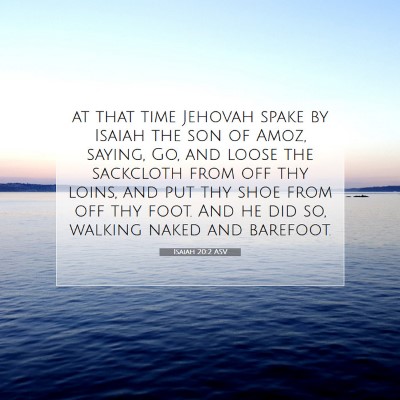 Picture 07 - Isaiah 20:2 ASV - at that time Jehovah spake by Isaiah the son of - Bible Verse Picture